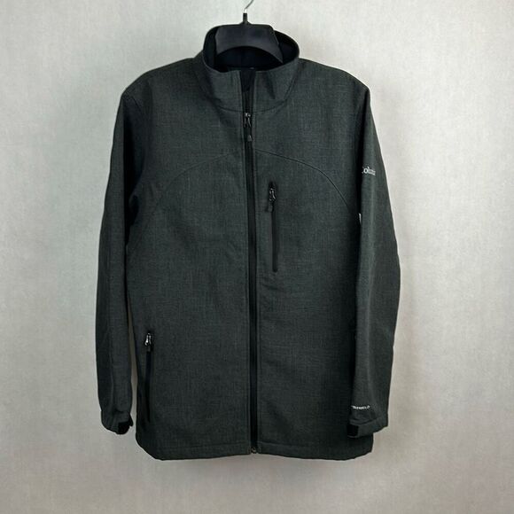 Columbia Other - Columbia Mens Jacket Coat Gray Sz Medium Full Zip Softshell Front Hand Pockets
